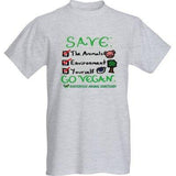 The Pink Pigs Apparel Small GO VEGAN!  Save You, the Planet and the Animals Rooterville T-Shirt*