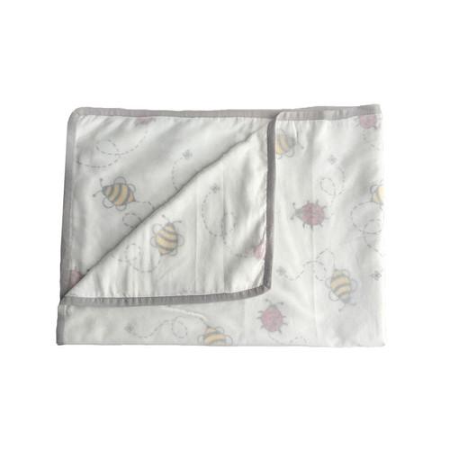 The Pink Pigs Baby Bee & Bug Muslin Baby Blankie--HANDMADE, High Quality! *
