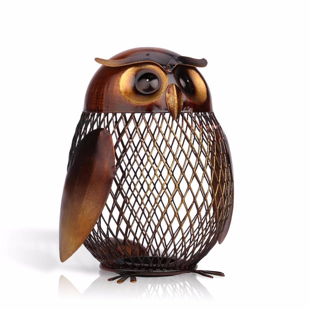 The Pink Pigs Decor Bronze Owl Bank Wire Animal Cork Cages & Banks!  Pig, Dog, Cat, Chicken, Cardinal, Owl & More! Metal Craft Decor,