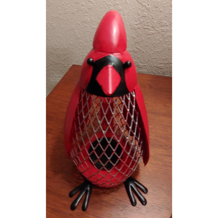 The Pink Pigs Decor Cardinal Wire Bank Wire Animal Cork Cages & Banks!  Pig, Dog, Cat, Chicken, Cardinal, Owl & More! Metal Craft Decor,