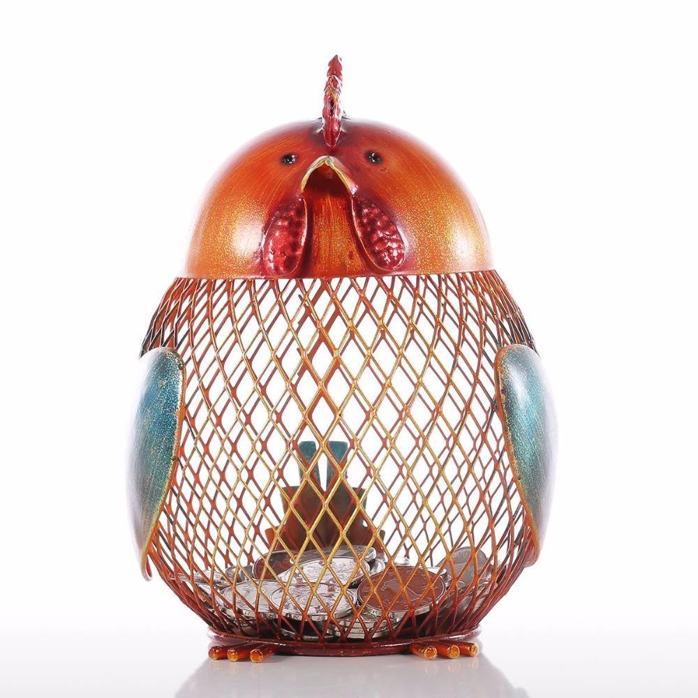 The Pink Pigs Decor Chicken Bank Wire Animal Cork Cages & Banks!  Pig, Dog, Cat, Chicken, Cardinal, Owl & More! Metal Craft Decor,