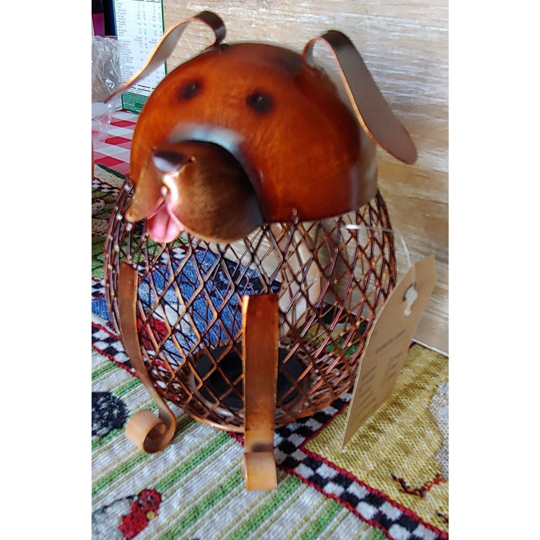 The Pink Pigs Decor Dog Bank Wire Animal Cork Cages & Banks!  Pig, Dog, Cat, Chicken, Cardinal, Owl & More! Metal Craft Decor,