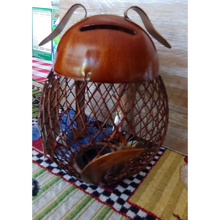 The Pink Pigs Decor Wire Animal Cork Cages & Banks!  Pig, Dog, Cat, Chicken, Cardinal, Owl & More! Metal Craft Decor,