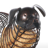 The Pink Pigs Decor Wire Animal Cork Cages & Banks!  Pig, Dog, Cat, Chicken, Cardinal, Owl & More! Metal Craft Decor,