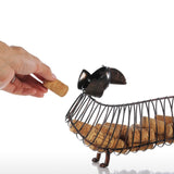 The Pink Pigs Decor Wire Animal Cork Cages & Banks!  Pig, Dog, Cat, Chicken, Cardinal, Owl & More! Metal Craft Decor,