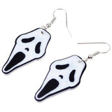 The Pink Pigs Fashion Earrings Scream Halloween Acrylic Earrings-- Boo! *