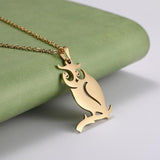 The Pink Pigs Fashion Jewelry Necklaces Animal Necklaces Stainless Steel- Pig, Koala, Doggy, Cat, Owl Gold or Silver Tone