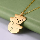 The Pink Pigs Fashion Jewelry Necklaces Koala Gold Animal Necklaces Stainless Steel- Pig, Koala, Doggy, Cat, Owl Gold or Silver Tone