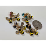 The Pink Pigs Fashion Necklace Honey Bee Necklace & Earrings with Austrian Elements Crystal