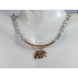 The Pink Pigs Fashion Necklace Mama Bear Beaded Choker Necklace by Jane Marie, Great Gift for Moms!