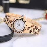 The Pink Pigs Fashion Watches Bamboo/Wooden Jaguar/Leopard Watch for Ladies! Jaguars Fans LOOK!