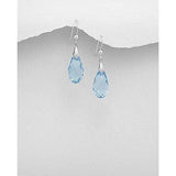 The Pink Pigs Fine Fashion Jewelry-Earrings 1 Briolette / Aquamarine Swarovski Crystal Earrings & Pendants-3 Styles of Beautiful Sparkling Crystal Earrings