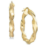 The Pink Pigs Fine Fashion Jewelry-Earrings Gold Twisted Hoop Earring Variety (18 styles!) in Sterling Silver By Giani Bernini 75% OFF RETAIL!