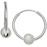 The Pink Pigs Fine Fashion Jewelry-Earrings Hoops w/Ball Earring Variety (18 styles!) in Sterling Silver By Giani Bernini 75% OFF RETAIL!