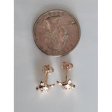 The Pink Pigs Fine Fashion Jewelry-Earrings Pig Stud Earrings "Keep Me In Your Heart" Rose Gold Plated Sterling Silver