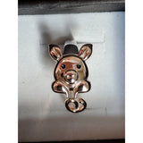 The Pink Pigs Fine Fashion Jewelry-Earrings Pig Stud Earrings "Keep Me In Your Heart" Rose Gold Plated Sterling Silver