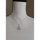 The Pink Pigs Fine Fashion Jewelry-Necklace Christmas Tree Necklace Sterling Silver with Ornaments, Custom