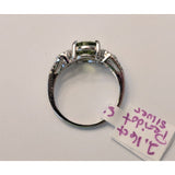 The Pink Pigs Fine Fashion Jewelry Ring Peridot And Topaz in Platinum Plated Sterling Silver, Gorgeous Ring! Size 6.5