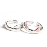 The Pink Pigs Fine Fashion Jewelry Ring Silver Ring for Cat Lovers!  Cute Cat Ears and Paws Ring in 925 Sterling Silver-pink or silver!