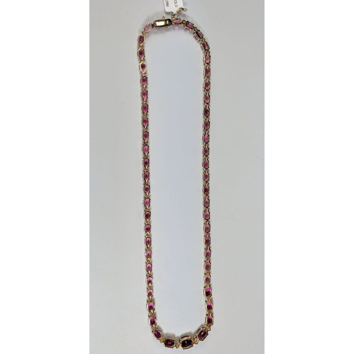 The Pink Pigs Fine Fashion Jewelry SET Pink Tourmaline and Diamond SET, 27.4ctw Necklace & 7.45ctw Earrings in 14K Gold, STUNNING!