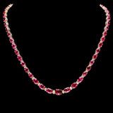 The Pink Pigs Fine Fashion Jewelry SET Pink Tourmaline and Diamond SET, 27.4ctw Necklace & 7.45ctw Earrings in 14K Gold, STUNNING!