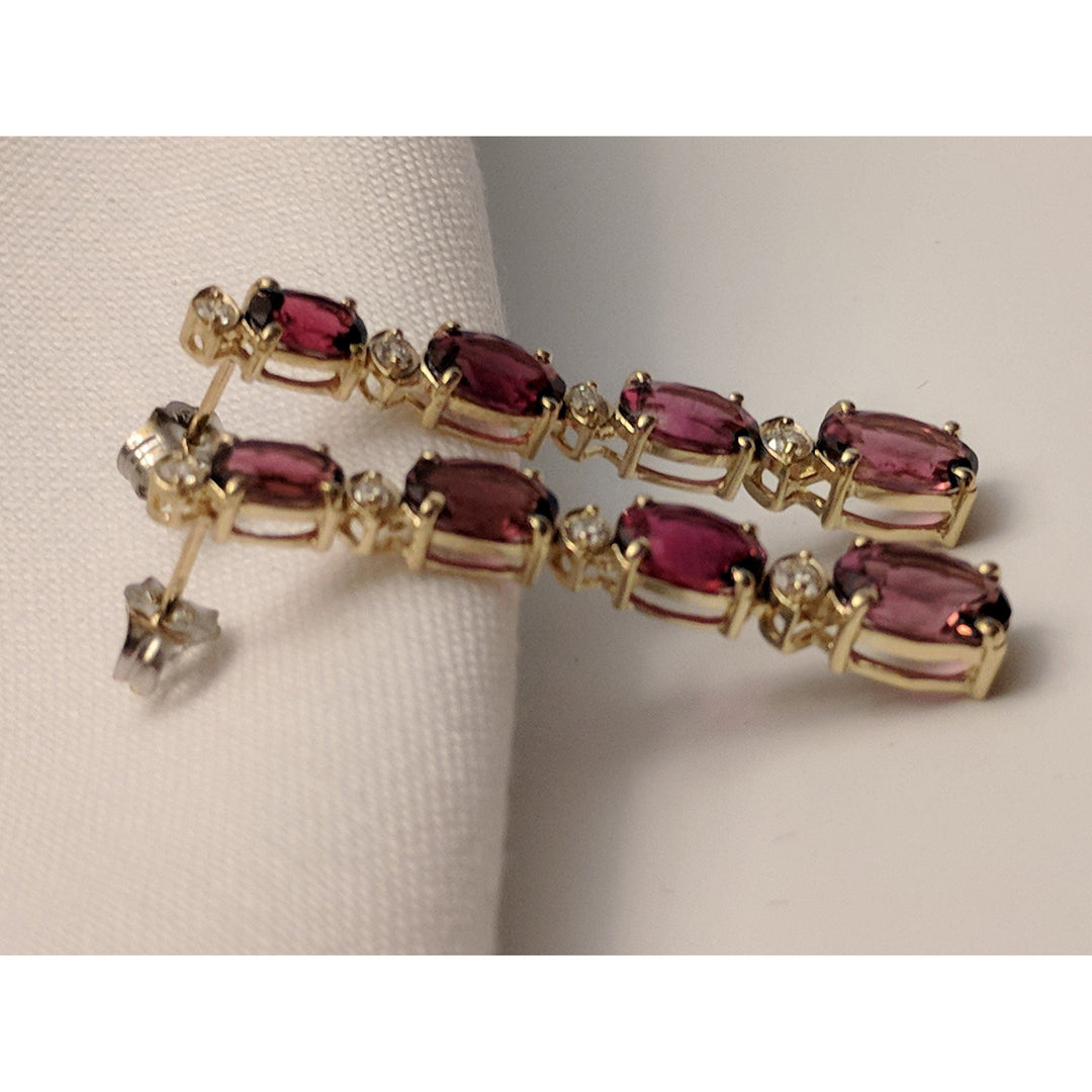 The Pink Pigs Fine Fashion Jewelry SET Pink Tourmaline and Diamond SET, 27.4ctw Necklace & 7.45ctw Earrings in 14K Gold, STUNNING!