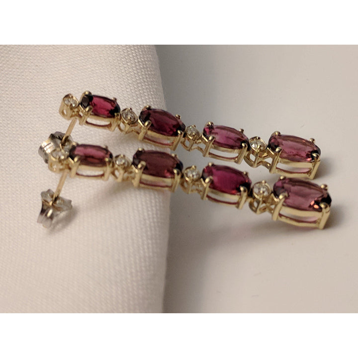 The Pink Pigs Fine Fashion Jewelry SET Pink Tourmaline and Diamond SET, 27.4ctw Necklace & 7.45ctw Earrings in 14K Gold, STUNNING!