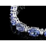 The Pink Pigs Fine Jewelry Bracelets Tanzanite and Diamond Bracelets in 14K White or Yellow Gold, Stunning!