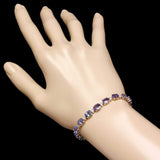 The Pink Pigs Fine Jewelry Bracelets Tanzanite and Diamond Bracelets in 14K White or Yellow Gold, Stunning!