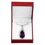 The Pink Pigs Fine Jewelry Necklaces Amethyst and .57ct Diamond Pendant in 14K White Gold