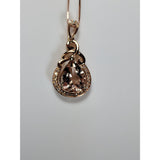 The Pink Pigs Fine Jewelry Necklaces Morganite and Diamond Pendant Necklace in 18K Rose Gold, 2.08ctw