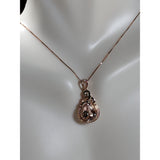 The Pink Pigs Fine Jewelry Necklaces Morganite and Diamond Pendant Necklace in 18K Rose Gold, 2.08ctw