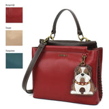 The Pink Pigs Handbag & Wallet Accessories Satchel-Red Bulldog Collection by Chala   Handbag, Wallet, Keychain, Vegan!*