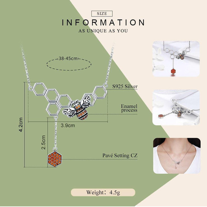 The Pink Pigs Jewelry SET-Fashion 925 Silver Honey Bee Jewelry Set, Sterling Silver, GORGEOUS!  High quality, Unique!