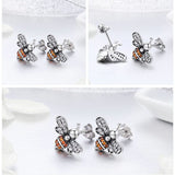 The Pink Pigs Jewelry SET-Fashion 925 Silver Honey Bee Jewelry Set, Sterling Silver, GORGEOUS!  High quality, Unique!