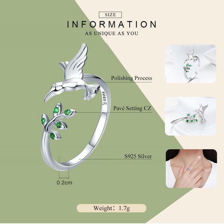 The Pink Pigs Jewelry SET-Fine Fashion 925 Silver Sterling Silver Hummingbird Jewelry:  Necklace, Earrings,  Ring or SET!