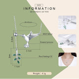 The Pink Pigs Jewelry SET-Fine Fashion 925 Silver Sterling Silver Hummingbird Jewelry:  Necklace, Earrings,  Ring or SET!