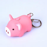 The Pink Pigs Keychain Pink Flying or Standing Key-chain Light Piggies!  Makes Noise for Emergencies Too!*