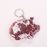 The Pink Pigs Keychain Sequin Pig Keychains*