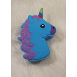 The Pink Pigs Kids Blue Pouch Unicorn Silicone Coin Purse for the Kids Closeout