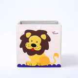 The Pink Pigs Kids Lion Kid's Animal Storage Cubes Large with Lids Heavyweight Foldable *