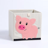 The Pink Pigs Kids Piggy Kid's Animal Storage Cubes Large with Lids Heavyweight Foldable *