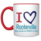 The Pink Pigs Mug Two Sided-I LOVE ROOTERVILLE Rooterville Coffee Mugs