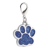 The Pink Pigs Organization Glittery Paw Dog ID Name Tags Beautiful Sparkling Glitter Paw, Personalized for Your Pet!