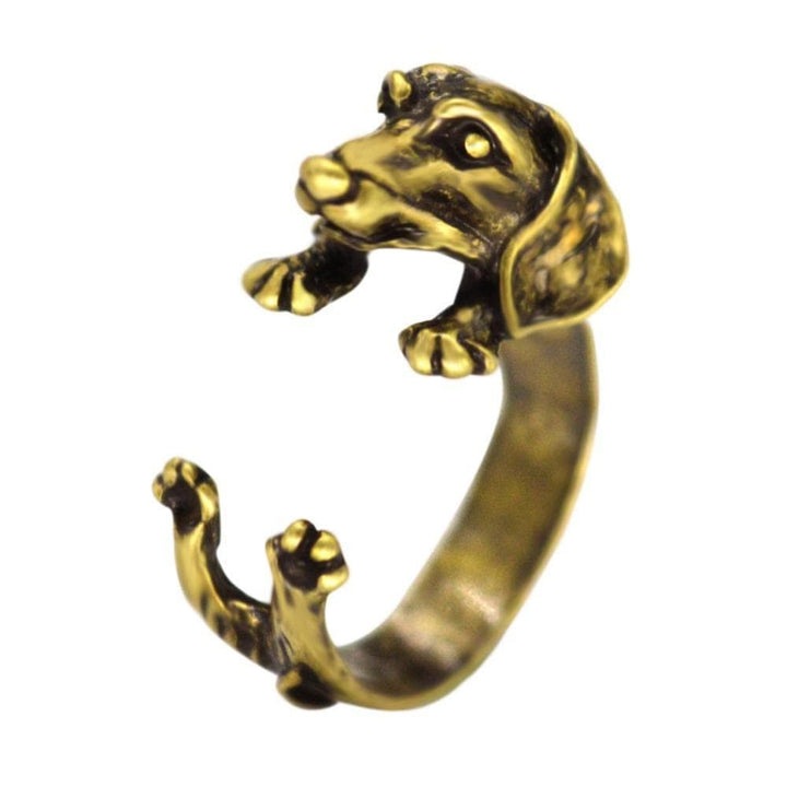 The Pink Pigs rings Antique Bronze Dachshund Ring in 3 Colors!