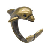 The Pink Pigs rings Bronze Dolphin Animal Rings-Fun Fashion Cat, Rhino, Hippo, Gator, Dolphins,  Flamingo and Leopards!