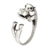 The Pink Pigs rings Hippo Animal Rings-Fun Fashion Cat, Rhino, Hippo, Gator, Dolphins,  Flamingo and Leopards!