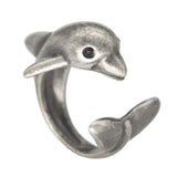 The Pink Pigs rings Silver Dolphin Animal Rings-Fun Fashion Cat, Rhino, Hippo, Gator, Dolphins,  Flamingo and Leopards!