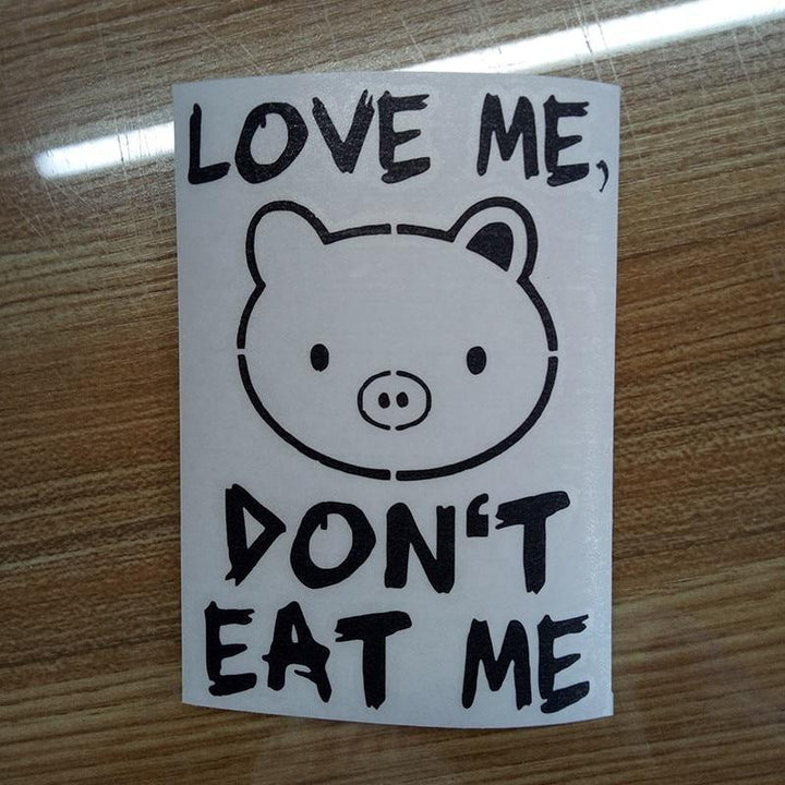 The Pink Pigs Sticker/Bumper Sticker Black Vegan Vinyl Stickers for Your Car or WHEREVER!  Spread KINDNESS!