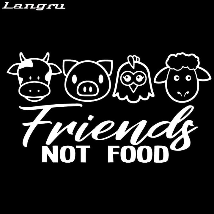 The Pink Pigs Sticker/Bumper Sticker Friends White Vegan Vinyl Stickers for Your Car or WHEREVER!  Spread KINDNESS!